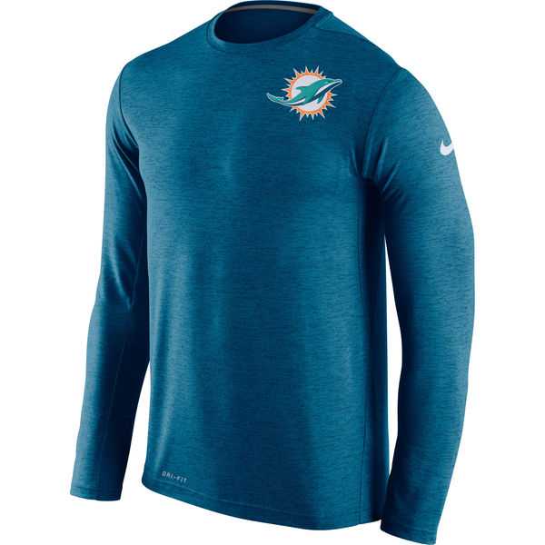 Men's Miami Dolphins Nike Aqua Dri FIT Touch Long Sleeve Performance T-Shirt,We sell and wholesale Men's Miami Dolphins Nike Aqua Dri FIT Touch Long Sleeve Performance T-Shirt on line form chian!